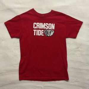 Alabama‎ Crimson Tide T Shirt Youth Large L Red Elephant NCAA Football Tee